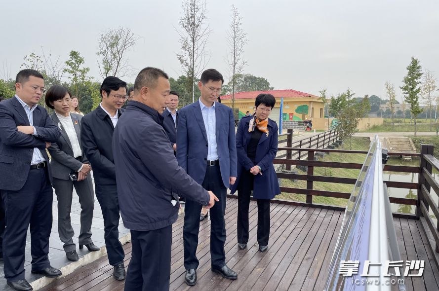 闞保勇對美麗宜居村莊建設(shè)項(xiàng)目進(jìn)行調(diào)研。 長沙晚報全媒體記者 唐朝昭 攝