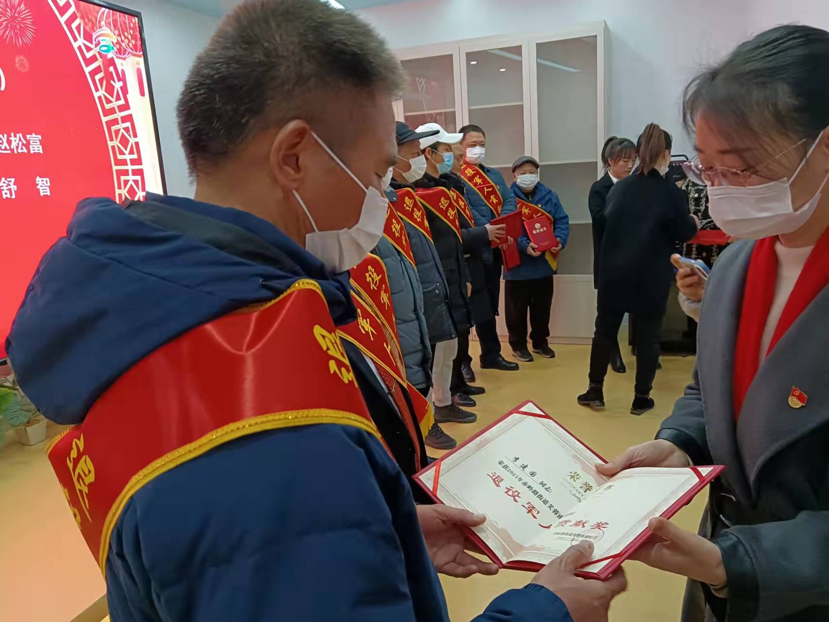 退役軍人接受表彰,。長沙晚報全媒體記者 王斌 攝