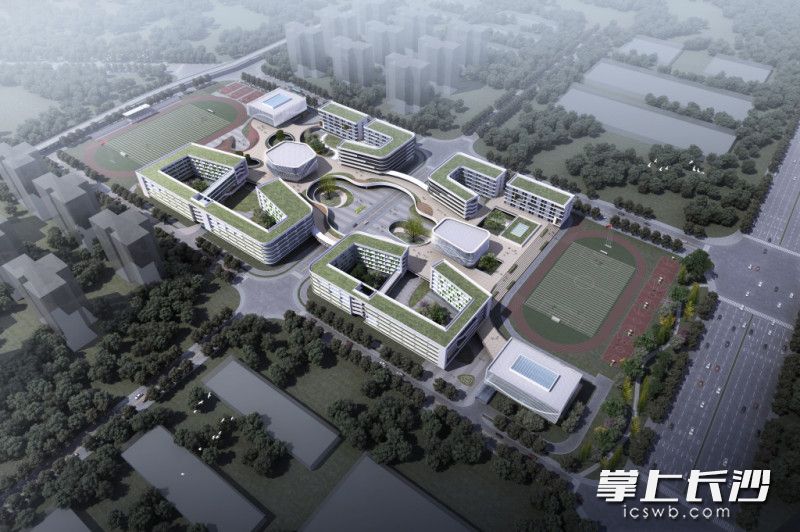 長沙市一中城南中學效果圖,。