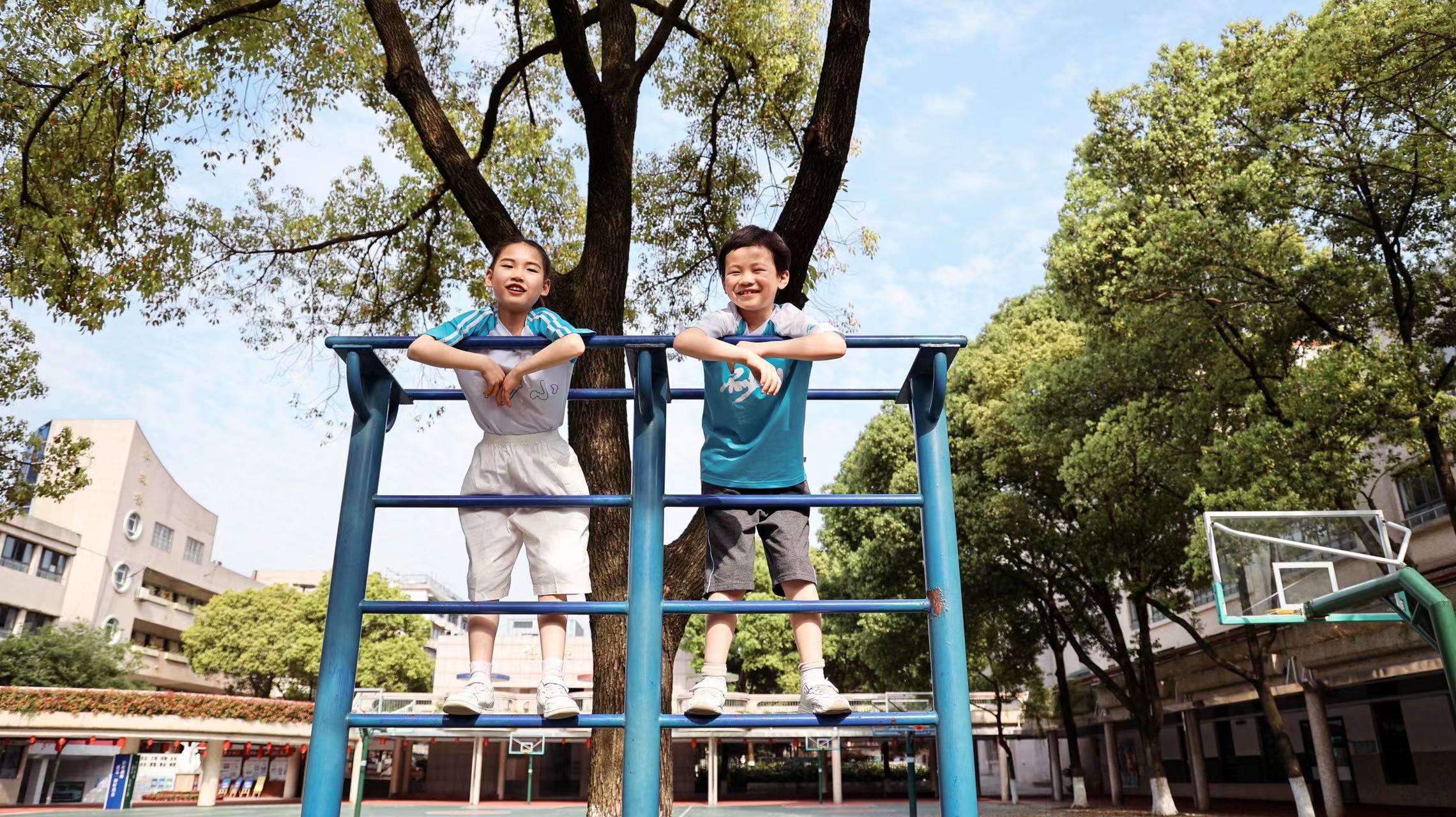 圖為雨花區(qū)砂子塘小學(xué)美好的校園里,。長沙晚報(bào)通訊員 李靜 攝