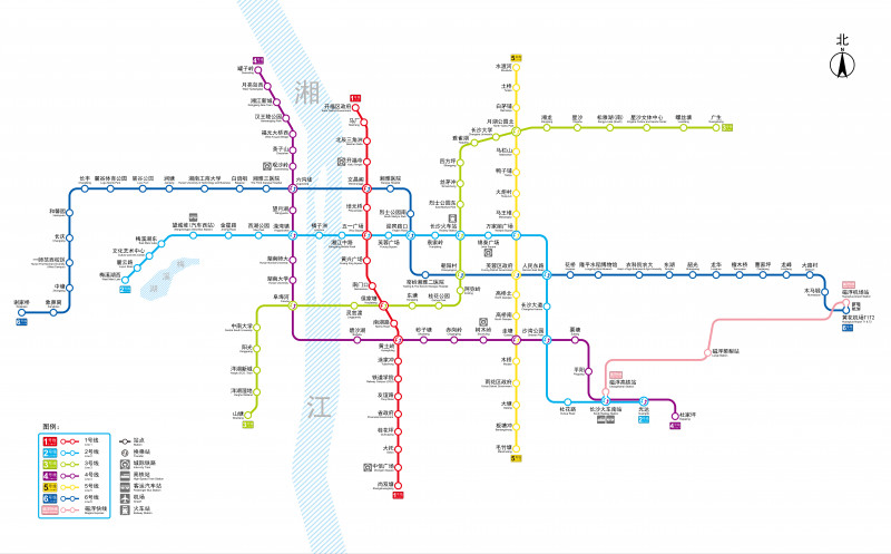 長沙市軌道交通運(yùn)營線示意圖,。