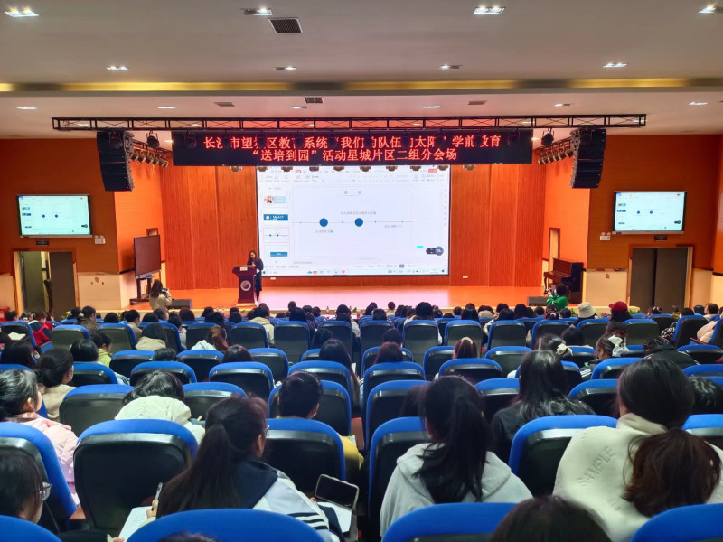 星城片區(qū)二組的培訓(xùn)中，長沙市體操學(xué)校幼兒園園長張靜做專題講座,。均為長沙晚報全媒體記者 陳良 攝