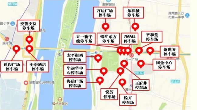 周邊可停車(chē)地點(diǎn)示意圖