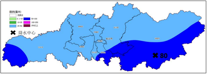 27日8時-28日8時降水量預報（單位：毫米）