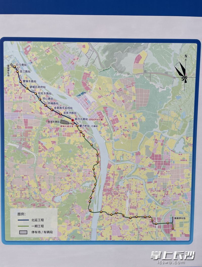 4號線北延工程示意圖。長沙晚報全媒體記者 吳鑫礬 攝