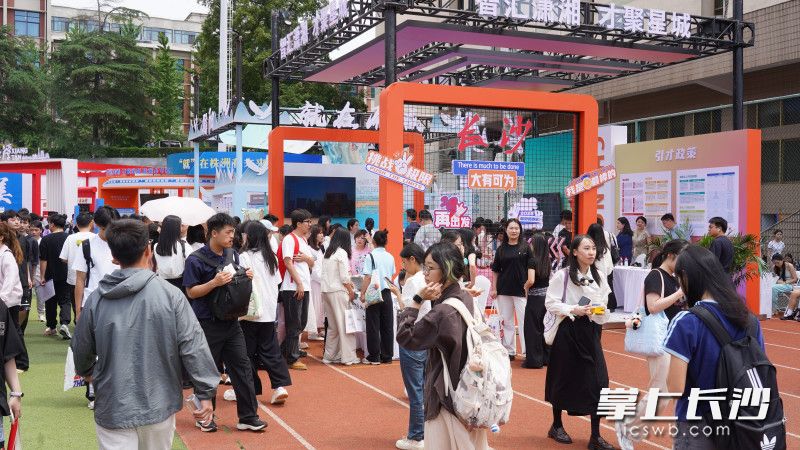 長沙展區(qū)人頭攢動。均為長沙晚報(bào)全媒體記者劉攀 攝