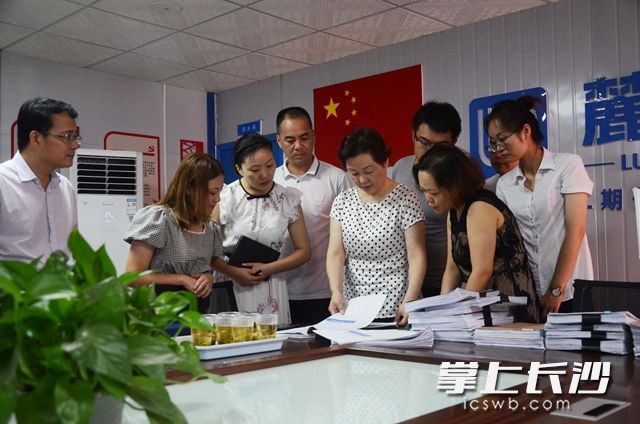 8月13日,，長(zhǎng)沙高新區(qū)黨工委副書記陳志紅（前排右二）就國(guó)務(wù)院《保障農(nóng)民工工資支付條例》落實(shí)進(jìn)行督查,。袁路華 攝