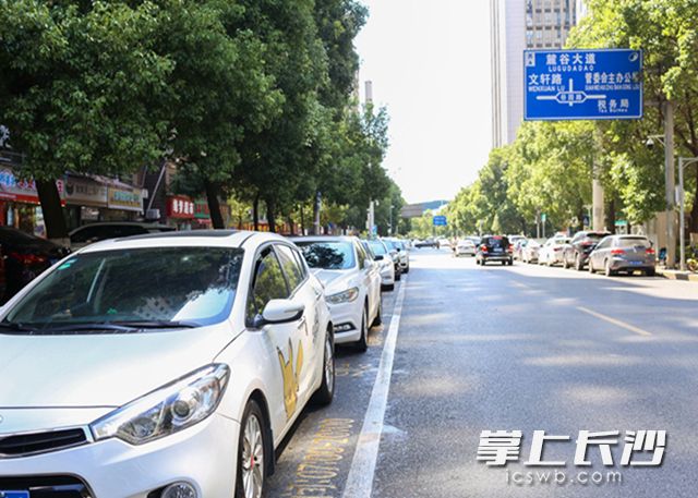 近日，長沙高新區(qū)谷苑路,、谷園路等5條路段共計398個路內泊位已正式上崗,。柯鳴 攝