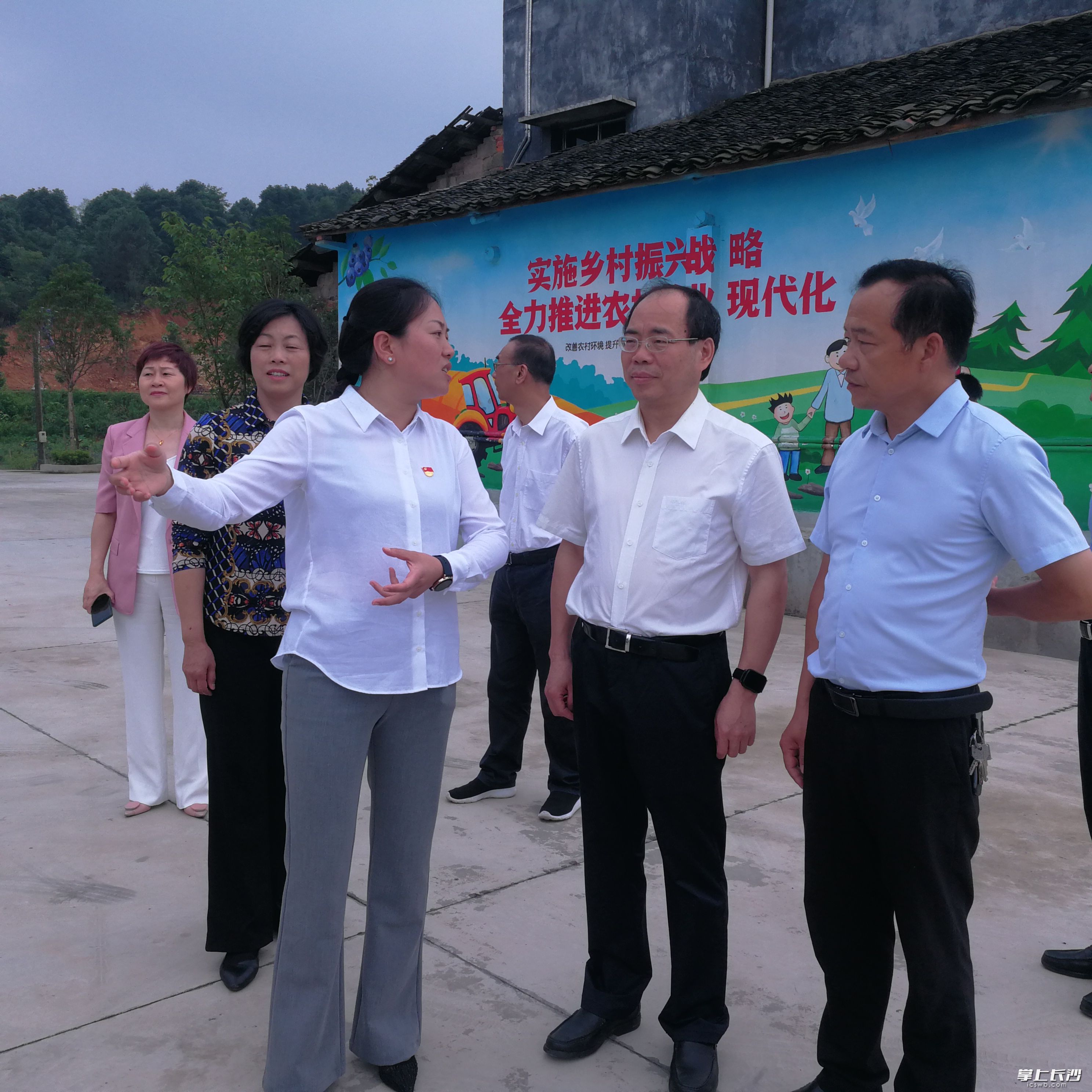 11日,，市委常委、市委統(tǒng)戰(zhàn)部部長(zhǎng)譚小平到聯(lián)點(diǎn)鄉(xiāng)村振興示范創(chuàng)建鄉(xiāng)鎮(zhèn)寧鄉(xiāng)市壩塘鎮(zhèn)調(diào)研,。 長(zhǎng)沙晚報(bào)全媒體記者 黎鐵橋 攝