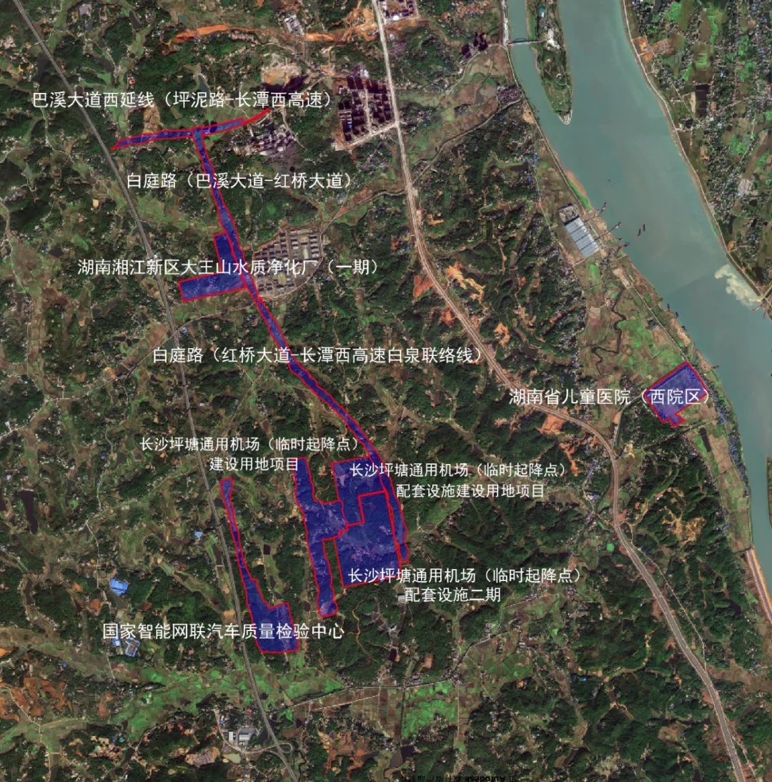 大王山片區(qū)2022年項目征拆示意圖,。均為湘江集團供圖