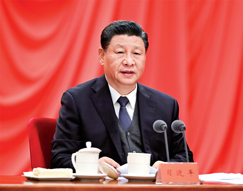 2022年1月18日,，中共中央總書記,、國家主席,、中央軍委主席習(xí)近平在中國共產(chǎn)黨第十九屆中央紀律檢查委員會第六次全體會議上發(fā)表重要講話,。 新華社記者 李學(xué)仁/攝