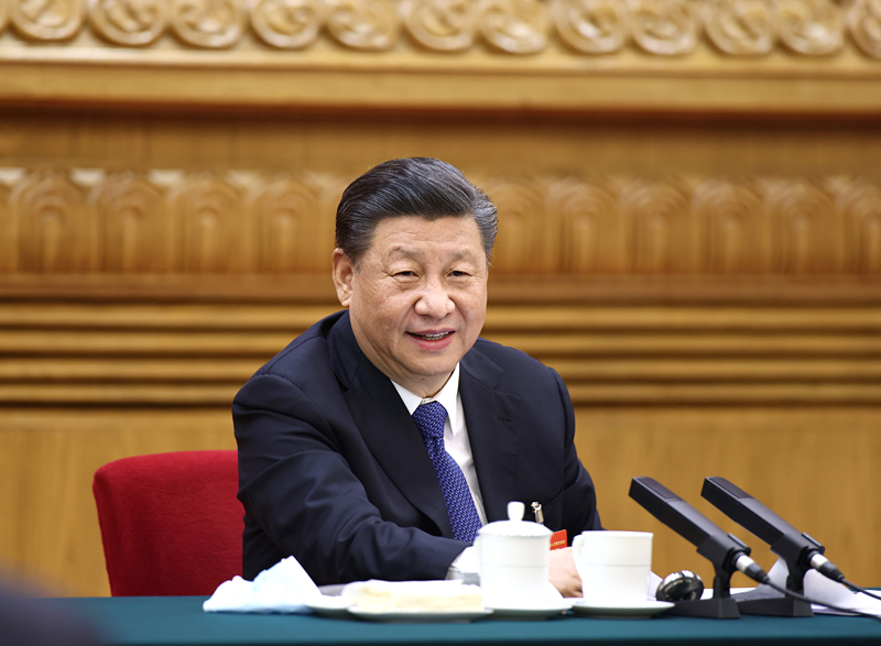 2021年3月5日,，習(xí)近平總書記參加十三屆全國人大四次會議內(nèi)蒙古代表團的審議,。