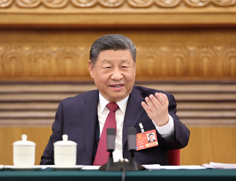 2025年3月5日下午,，習(xí)近平總書(shū)記參加他所在的十四屆全國(guó)人大三次會(huì)議江蘇代表團(tuán)審議,。