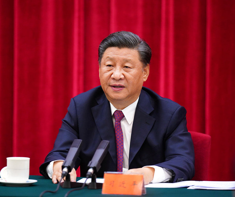 2020年9月3日,，習近平出席紀念中國人民抗日戰(zhàn)爭暨世界反法西斯戰(zhàn)爭勝利75周年座談會并發(fā)表重要講話,。新華社記者 謝環(huán)馳 攝